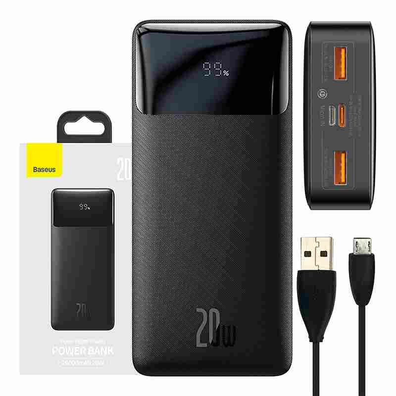 Baseus Bipow Powerbank 20000mAh 20W černý (PPBD050501)