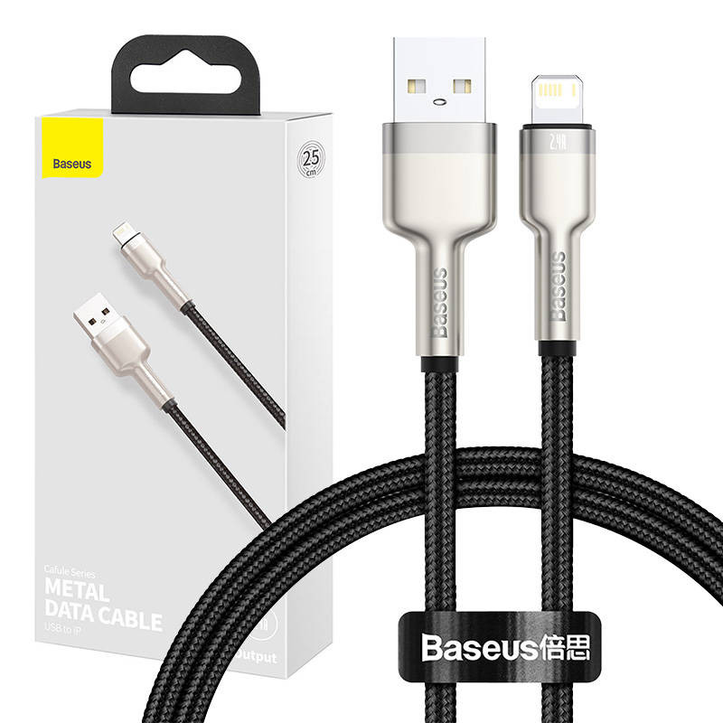 Baseus Cafule USB-A - Lightning cable 0.25m black (CALJK-01)