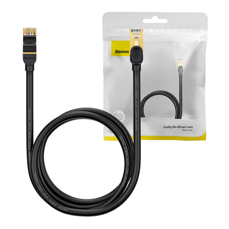 Baseus RJ45 Network Cable 10Gbps 1.5m Black (WKJS010201)