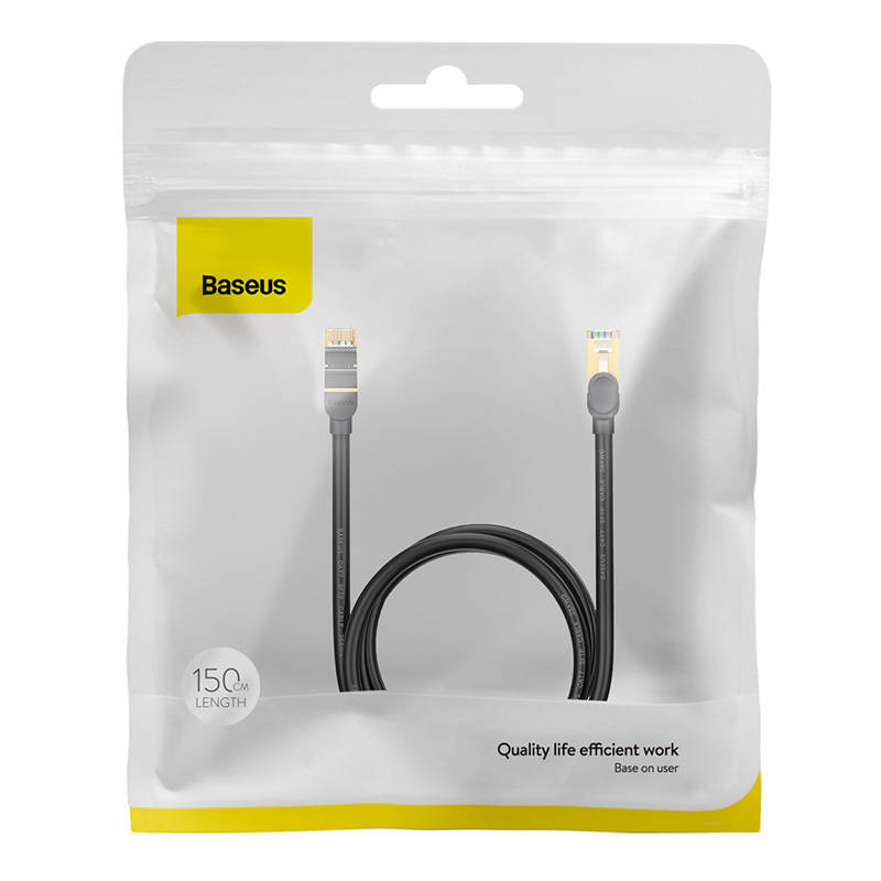 Baseus RJ45 Network Cable 10Gbps 1.5m Black (WKJS010201)