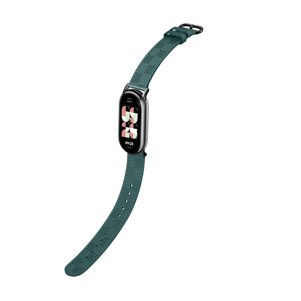 Xiaomi Smart Band 8 Pasek w kratkę (BHR7308GL) - kropkowany skórzany pasek, Zielony