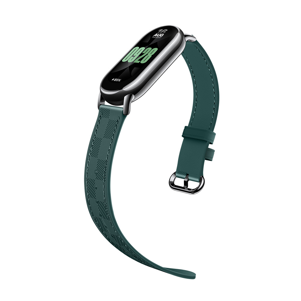 Xiaomi Smart Band 8 Pasek w kratkę (BHR7308GL) - kropkowany skórzany pasek, Zielony