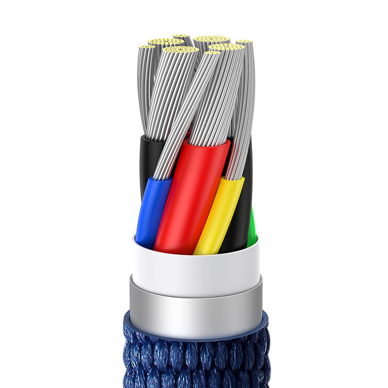 Baseus Crystal Shine Series CAJY000703 USB-C - USB-C 100 W, 2m, blue fast charging cable