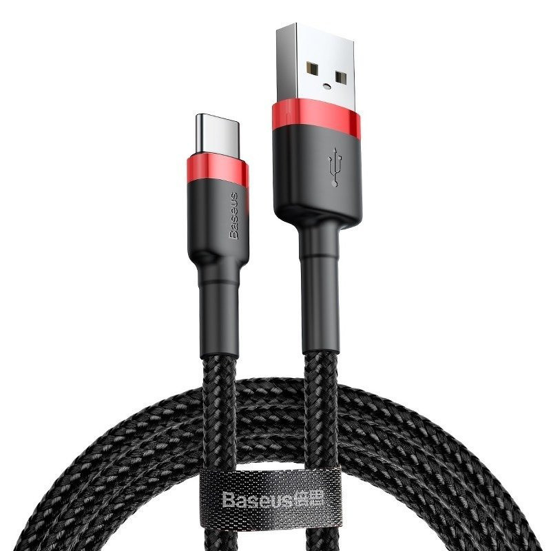 Baseus CATKLF-U91 Cafule 3m 2A USB A/USB C red-black data and charging cable
