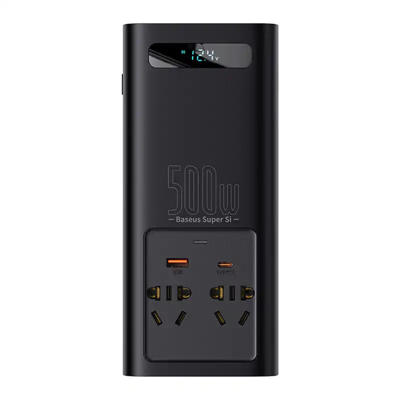 Baseus CGNB000101 500W 220V CN/EU czarny inwerter samochodowy