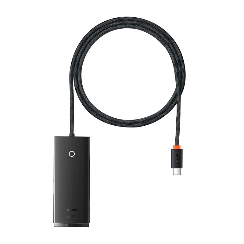 Baseus Lite Series Hub 4w1 USB-C - 4x USB 3.0 1m czarny (WKQX030401)