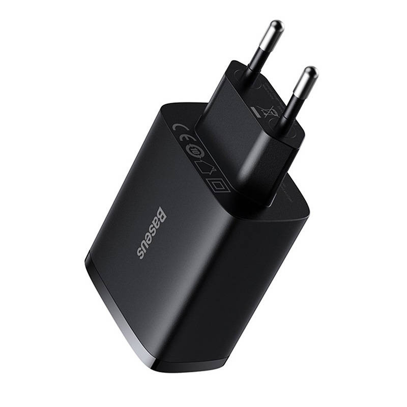 Baseus CCXJ020101 3xUSB 17W EU black compact charger
