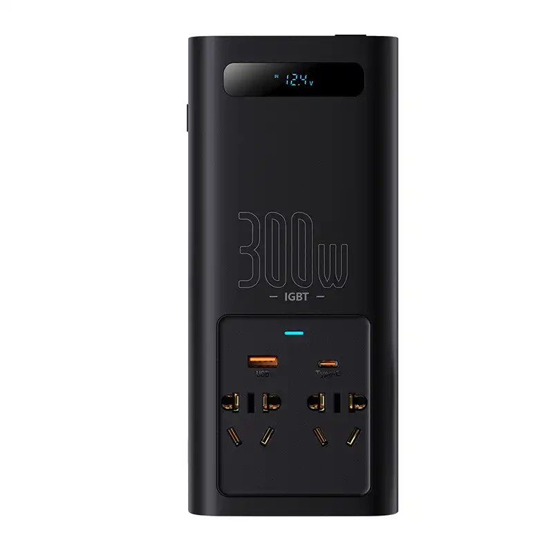 Baseus CGNB010101 300W 220V CN/EU czarny inwerter samochodowy